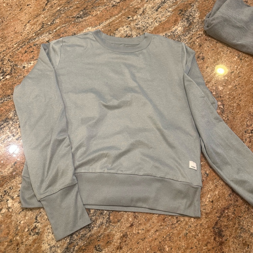 Vuori Halo Crew Long Sleeve Green XS - Picture 3 of 6